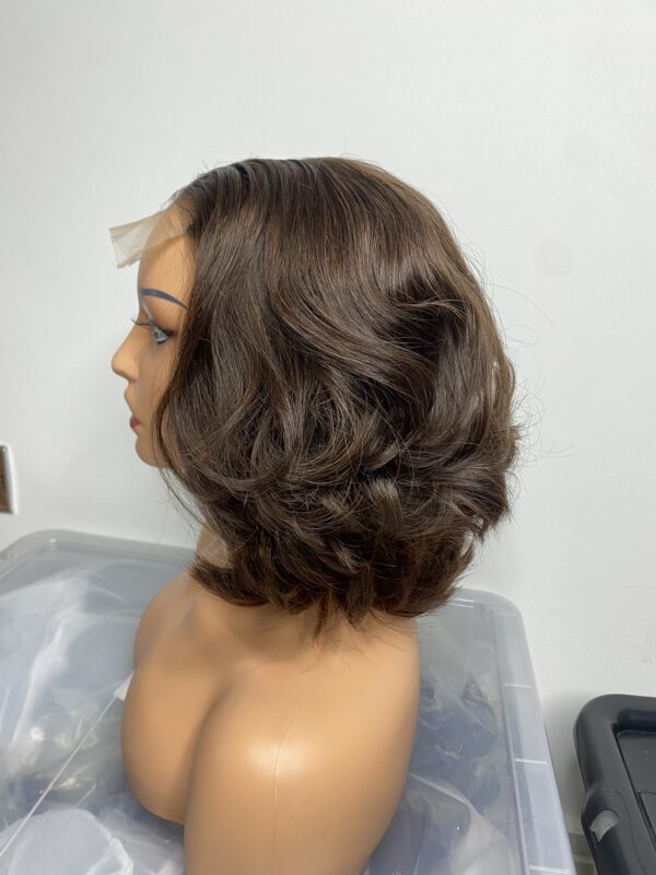 IMG_8925 Brown Raw Vietnamese Human Hair SDD Bouncy Wig