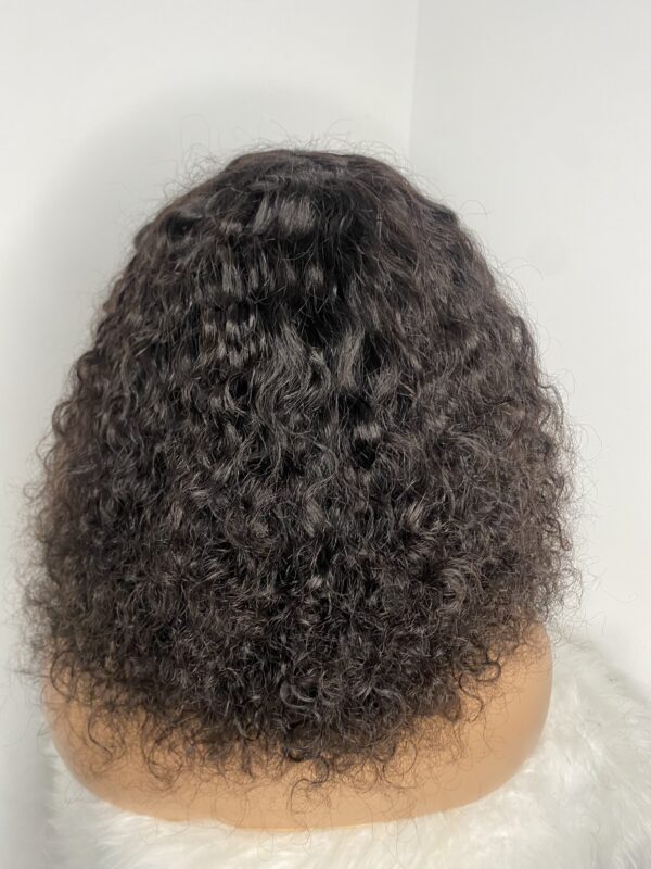 IMG_8961 Virgin Human Hair Celebrity Fringe Jerry Curly Wig, Natural black