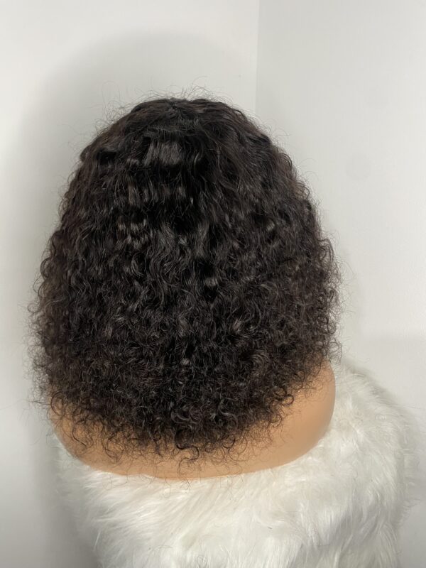 IMG_8965 Virgin Human Hair Celebrity Fringe Jerry Curly Wig, Natural black