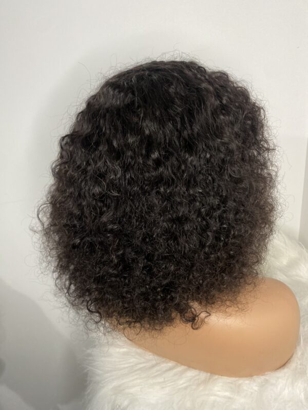 IMG_8967 Virgin Human Hair Celebrity Fringe Jerry Curly Wig, Natural black