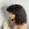 IMG_8982 Virgin Human Hair Celebrity Fringe Jerry Curly Wig, Natural black
