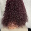 IMG_9015 Human Hair Water Curls 20 inches Wig (Black, Wine & Highlights colors)