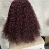 IMG_9033 Human Hair Water Curls 20 inches Wig (Black, Wine & Highlights colors)