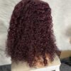 IMG_9037 Human Hair Water Curls 20 inches Wig (Black, Wine & Highlights colors)