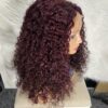 IMG_9042 Human Hair Water Curls 20 inches Wig (Black, Wine & Highlights colors)