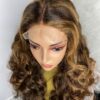 SDD Virgin Human Hair bouncy Wig (Brown & Blonde highlights