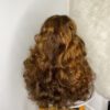 SDD Virgin Human Hair bouncy Wig (Brown & Blonde highlights