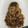 SDD Virgin Human Hair bouncy Wig (Brown & Blonde highlights