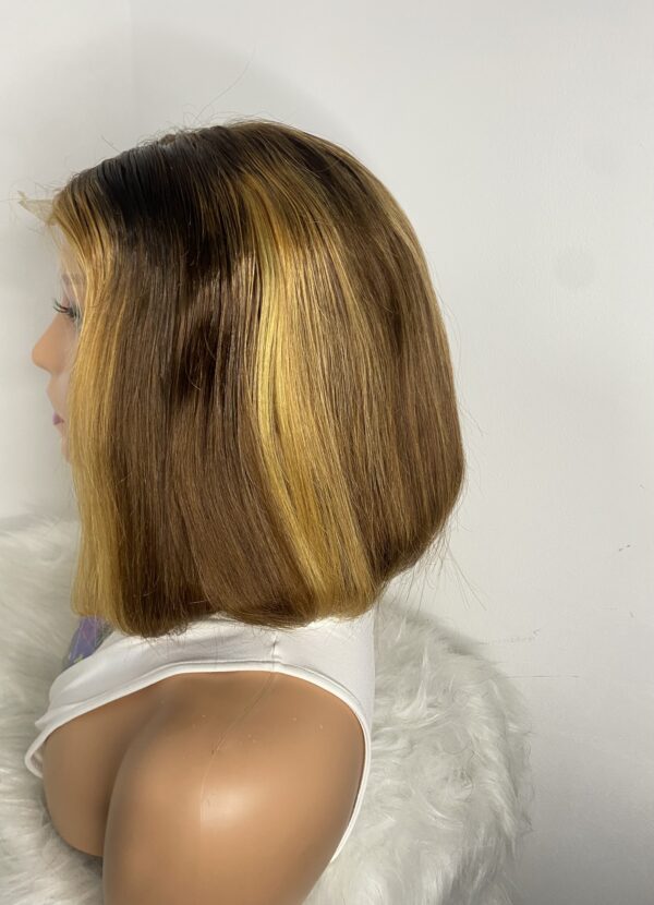 IMG_9099 Highlights Virgin Human Hair Straight Bob Double Drawn Wig