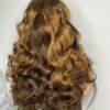 SDD Virgin Human Hair bouncy Wig (Brown & Blonde highlights