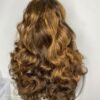 SDD Virgin Human Hair bouncy Wig (Brown & Blonde highlights
