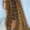 IMG_9286 Virgin Human Hair Water Curly Wig (Brown & Burnt Orange Highlights) 26inches