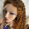 IMG_9289 Virgin Human Hair Water Curly Wig (Brown & Burnt Orange Highlights) 26inches