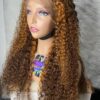IMG_9297 Virgin Human Hair Water Curly Wig (Brown & Burnt Orange Highlights) 26inches