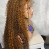 IMG_9321 Virgin Human Hair Water Curly Wig (Brown & Burnt Orange Highlights) 26inches