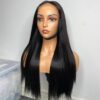 IMG_9493 SDD Bone Straight Raw Human Hair Wig (Black - 26inches)