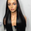 IMG_9495 SDD Bone Straight Raw Human Hair Wig (Black - 26inches)