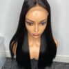 IMG_9496 SDD Bone Straight Raw Human Hair Wig (Black - 26inches)