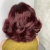 IMG_9680 Virgin Human Hair bouncy wig 12 inches (Wine color)
