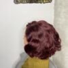 IMG_9698 Virgin Human Hair bouncy wig 12 inches (Wine color)