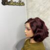 IMG_9703 Virgin Human Hair bouncy wig 12 inches (Wine color)