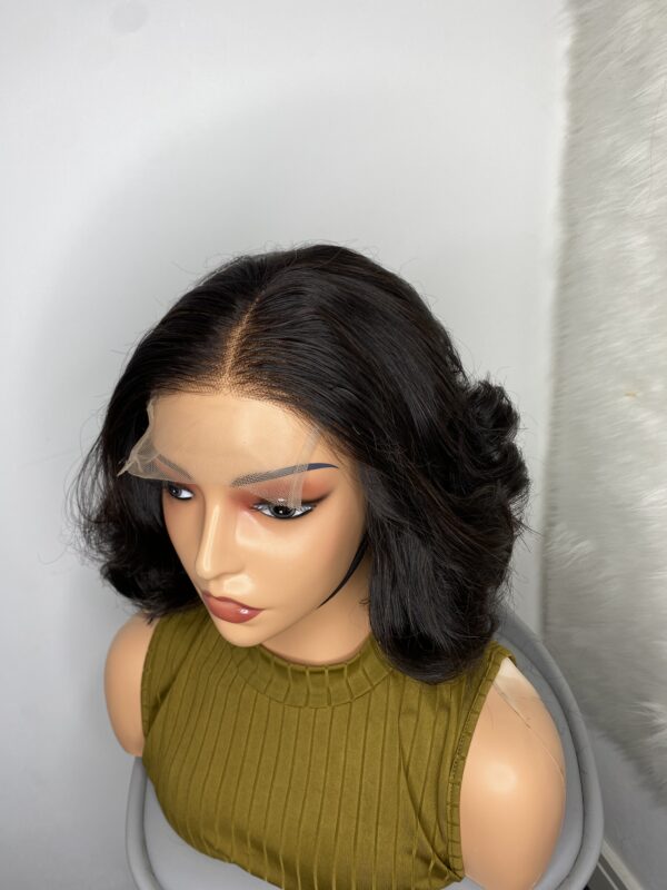 IMG_9708 Raw Vietnamese SDD Human Hair Bouncy Wig (Black)