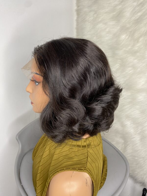 IMG_9709 Raw Vietnamese SDD Human Hair Bouncy Wig (Black)