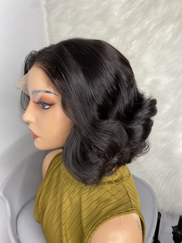 IMG_9710 Raw Vietnamese SDD Human Hair Bouncy Wig (Black)