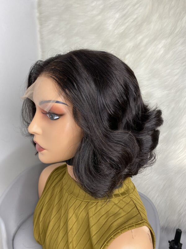 IMG_9711 Raw Vietnamese SDD Human Hair Bouncy Wig (Black)