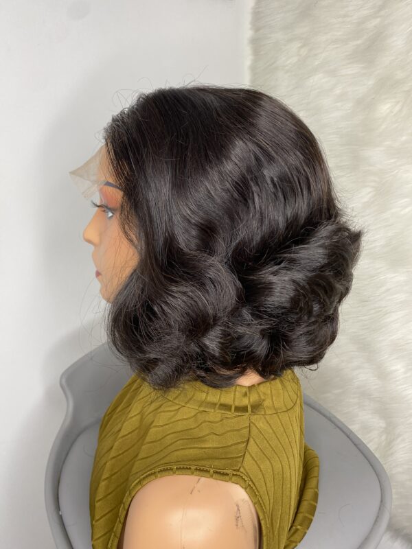 IMG_9712 Raw Vietnamese SDD Human Hair Bouncy Wig (Black)