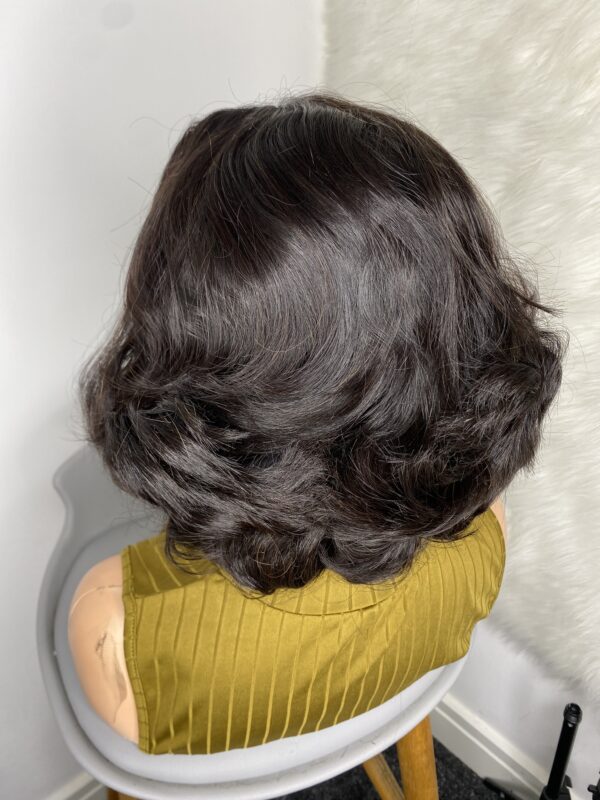 IMG_9715 Raw Vietnamese SDD Human Hair Bouncy Wig (Black)