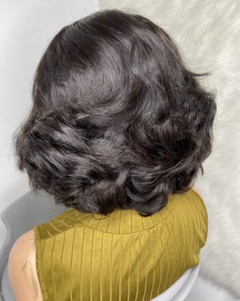 IMG_9716 Raw Vietnamese SDD Human Hair Bouncy Wig (Black)