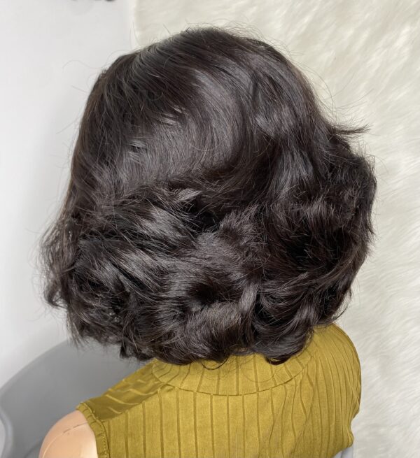 IMG_9720 Raw Vietnamese SDD Human Hair Bouncy Wig (Black)
