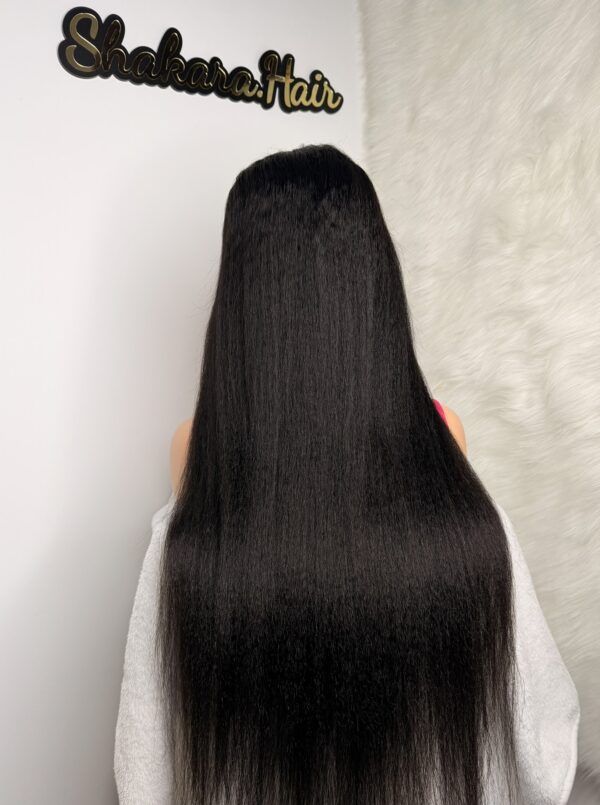 Kinky Straight Glueless Virgin Human Hair 30 Inches Wig