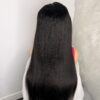 Kinky Straight Glueless Virgin Human Hair 30 Inches Wig
