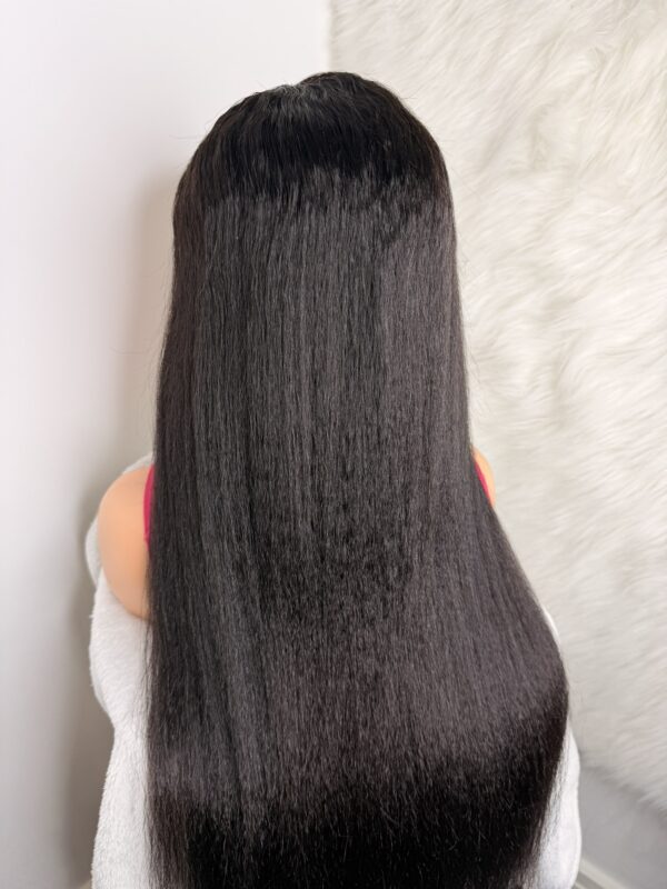 Kinky Straight Glueless Virgin Human Hair 30 Inches Wig