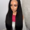 Kinky Straight Glueless Virgin Human Hair 30 Inches Wig